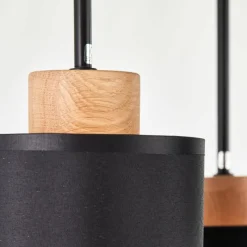 Lampes En Tissu-Luminaires Brilliant Plafonnier Brilliant-Leuchten Vonnie Noir, 3 lumières