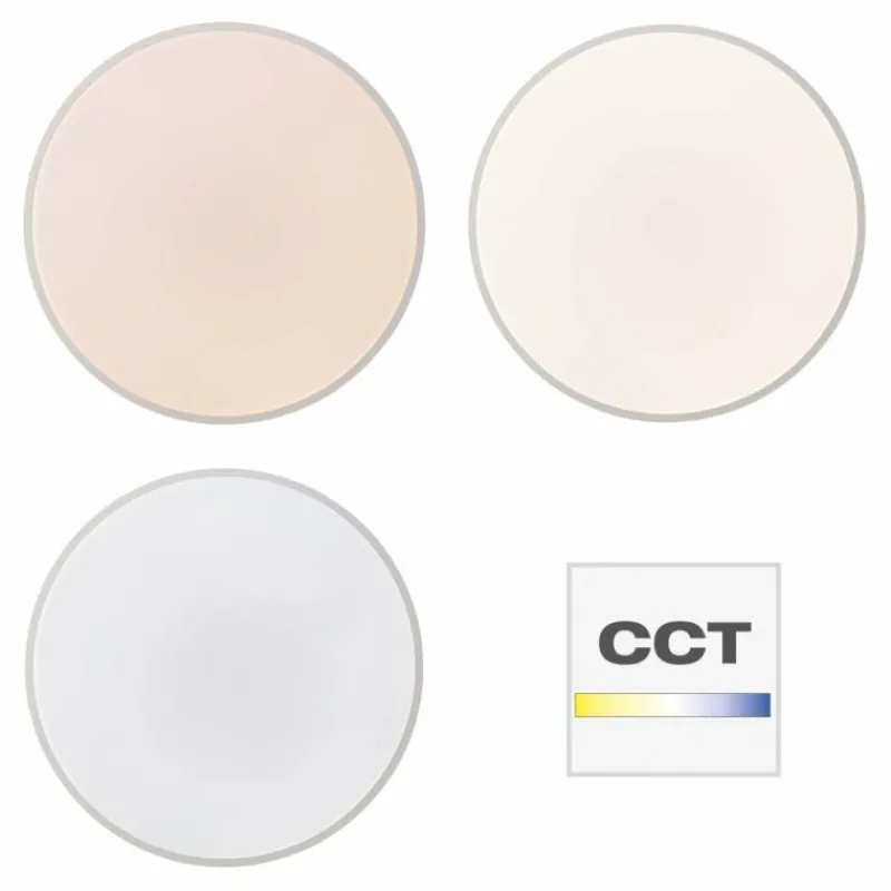 Luminaires Brilliant Plafonnier Brillliant Slimline LED Blanc, 1 lumière, Télécommandes* Éclairage Led