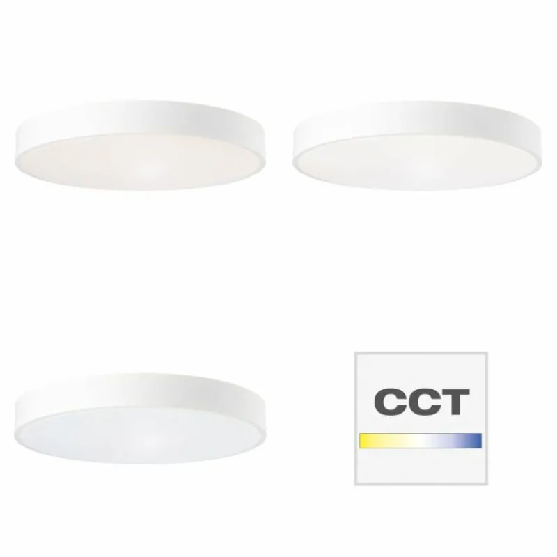 Luminaires Brilliant Plafonnier Brillliant Slimline LED Blanc, 1 lumière, Télécommandes* Éclairage Led