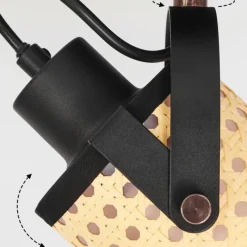 Style Boho-Chic-hofstein Plafonnier Broekerhaven Noir, 1 lumière