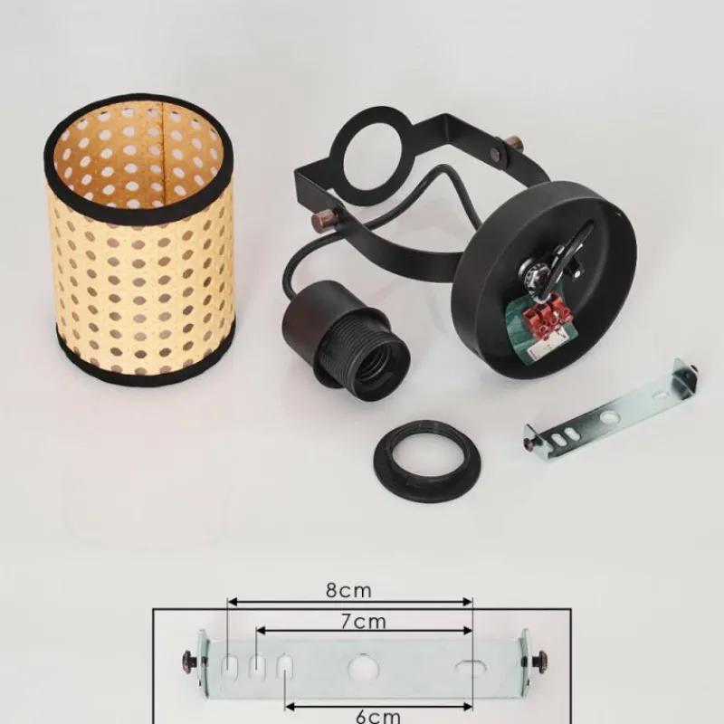 Style Boho-Chic-hofstein Plafonnier Broekerhaven Noir, 1 lumière