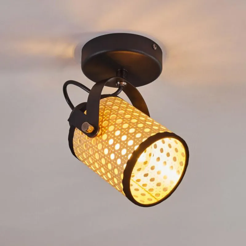 Style Boho-Chic-hofstein Plafonnier Broekerhaven Noir, 1 lumière