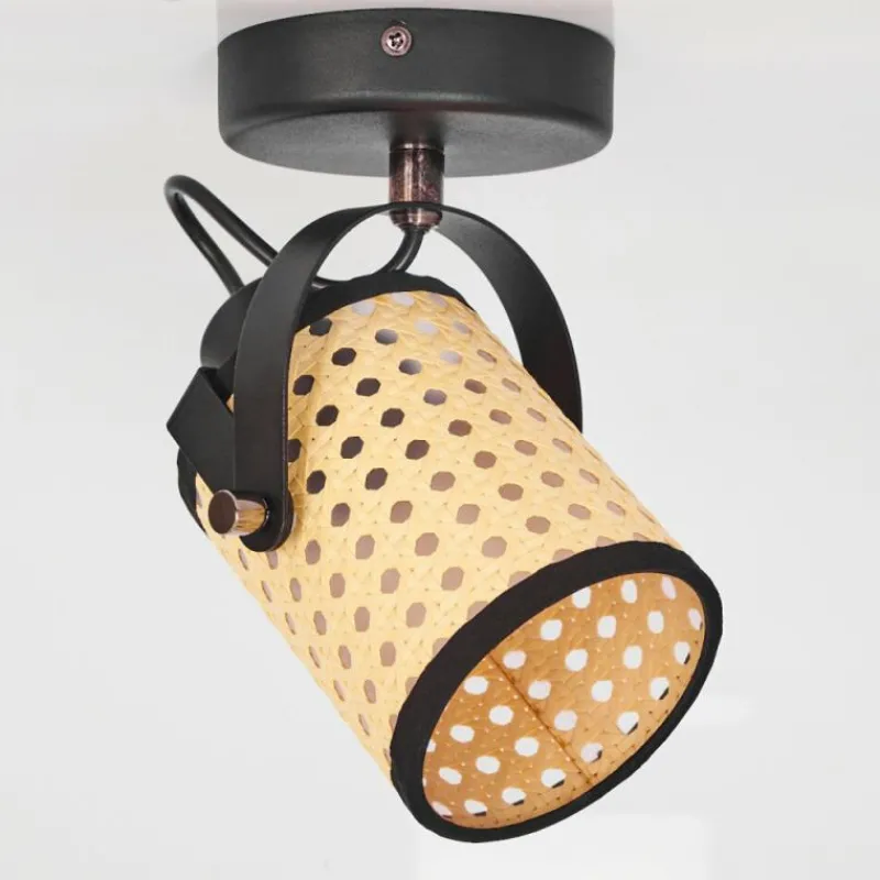 Style Boho-Chic-hofstein Plafonnier Broekerhaven Noir, 1 lumière