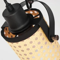 Style Boho-Chic-hofstein Plafonnier Broekerhaven Noir, 1 lumière