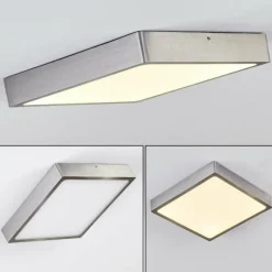 hofstein Plafonnier Broglen LED Nickel mat, 1 lumière