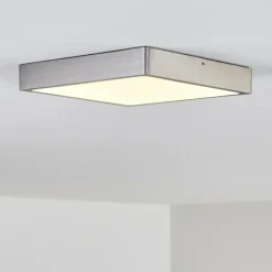 hofstein Plafonnier Broglen LED Nickel mat, 1 lumière