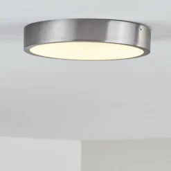 hofstein Plafonnier Broglen LED Nickel mat, 1 lumière