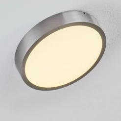 hofstein Plafonnier Broglen LED Nickel mat, 1 lumière