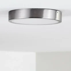 hofstein Plafonnier Broglen LED Nickel mat, 1 lumière