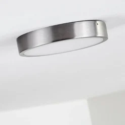 hofstein Plafonnier Broglen LED Nickel mat, 1 lumière