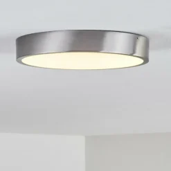 hofstein Plafonnier Broglen LED Nickel mat, 1 lumière