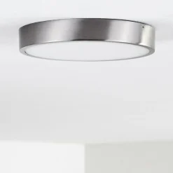 hofstein Plafonnier Broglen LED Nickel mat, 1 lumière