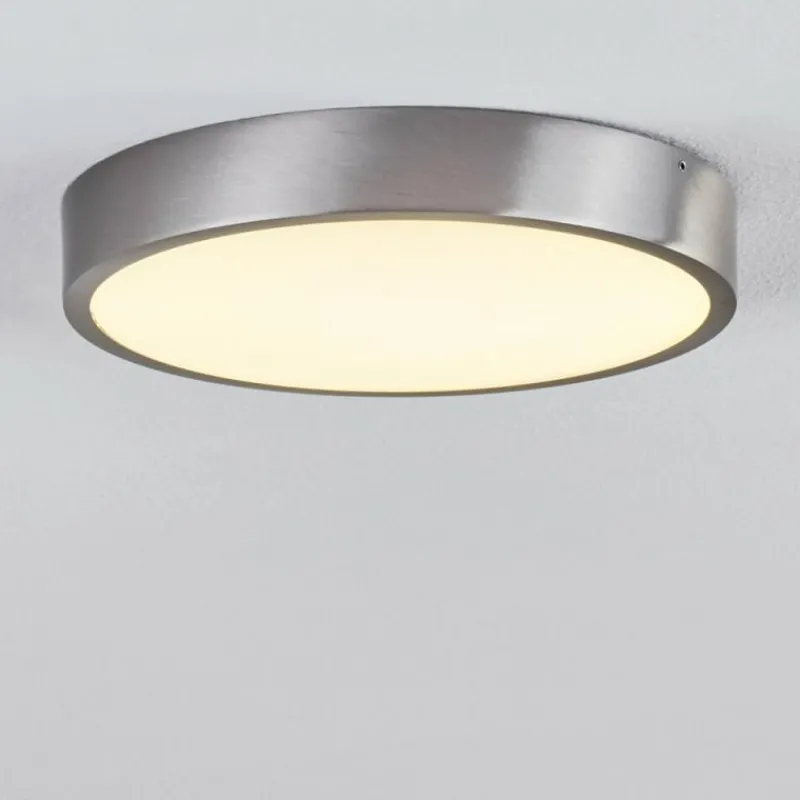 hofstein Plafonnier Broglen LED Nickel mat, 1 lumière
