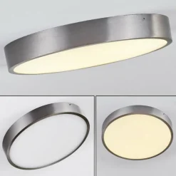 hofstein Plafonnier Broglen LED Nickel mat, 1 lumière* Éclairage Led