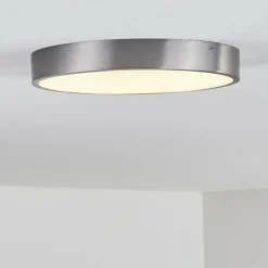 hofstein Plafonnier Broglen LED Nickel mat, 1 lumière* Éclairage Led