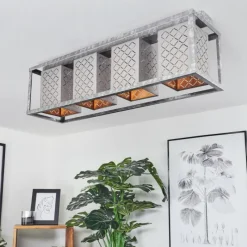 Lampes En Tissu-hofstein Plafonnier Buchanan Argenté, 4 lumières