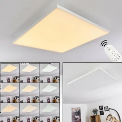 hofstein Plafonnier Buenaventura LED Blanc, 1 lumière, Télécommandes