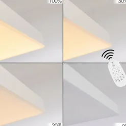 hofstein Plafonnier Buenaventura LED Blanc, 1 lumière, Télécommandes, Changeur de couleurs
