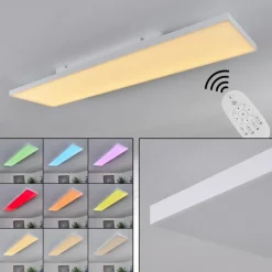 hofstein Plafonnier Buenaventura LED Blanc, 1 lumière, Télécommandes, Changeur de couleurs