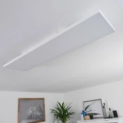 hofstein Plafonnier Buenaventura LED Blanc, 1 lumière, Télécommandes, Changeur de couleurs