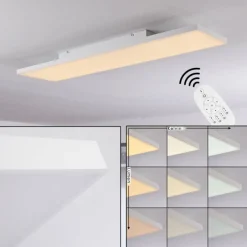 hofstein Plafonnier Buenaventura LED Blanc, 1 lumière, Télécommandes* Éclairage Led