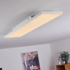 hofstein Plafonnier Buenaventura LED Blanc, 1 lumière, Télécommandes* Éclairage Led