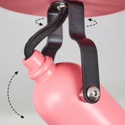 Lampes Vintages & Rétros-hofstein Plafonnier Builako Rose, Noir, 1 lumière