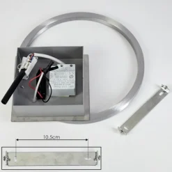 hofstein Plafonnier Buren LED Nickel mat, 1 lumière