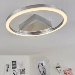 hofstein Plafonnier Buren LED Nickel mat, 1 lumière
