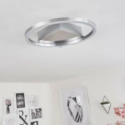 hofstein Plafonnier Buren LED Nickel mat, 1 lumière