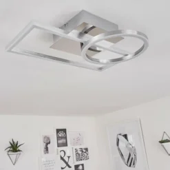 hofstein Plafonnier Buren LED Nickel mat, 1 lumière