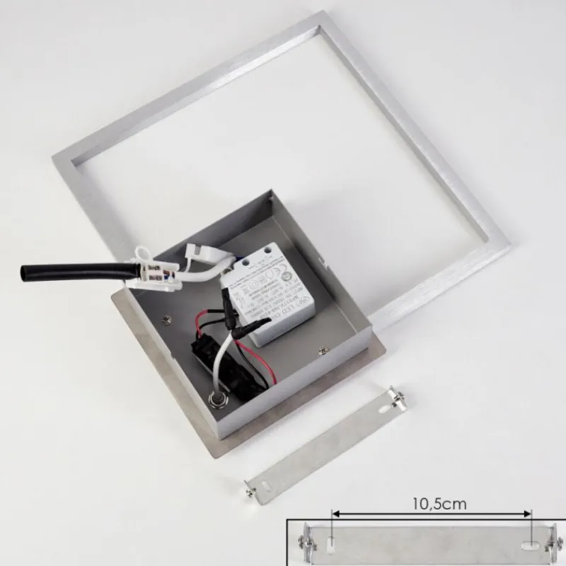 hofstein Plafonnier Buren LED Nickel mat, 1 lumière