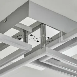 hofstein Plafonnier Buren LED Nickel mat, 1 lumière