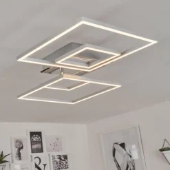 hofstein Plafonnier Buren LED Nickel mat, 1 lumière