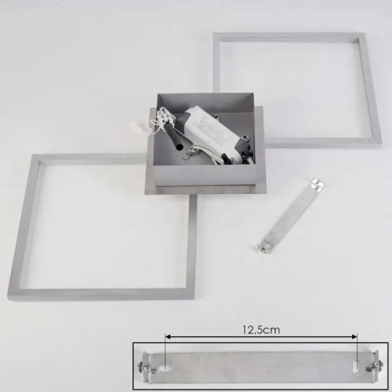 hofstein Plafonnier Buren LED Nickel mat, 1 lumière