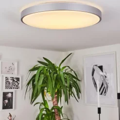 hofstein Plafonnier Buris LED Argenté, 1 lumière, Télécommandes* Éclairage Led