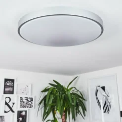 hofstein Plafonnier Buris LED Argenté, 1 lumière, Télécommandes* Éclairage Led