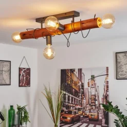 Luminaires Scandinaves-hofstein Plafonnier Burruyaco Gris, Écru, 4 lumières