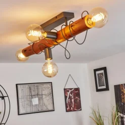 Luminaires Scandinaves-hofstein Plafonnier Burruyaco Gris, Écru, 4 lumières