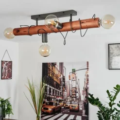 Luminaires Scandinaves-hofstein Plafonnier Burruyaco Gris, Écru, 4 lumières