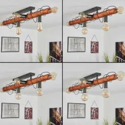 Luminaires Scandinaves-hofstein Plafonnier Burruyaco Gris, Écru, 6 lumières