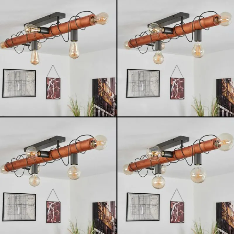 Luminaires Scandinaves-hofstein Plafonnier Burruyaco Gris, Écru, 6 lumières