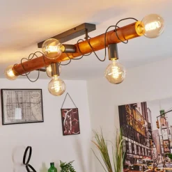 Luminaires Scandinaves-hofstein Plafonnier Burruyaco Gris, Écru, 6 lumières