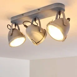 hofstein Plafonnier Butikon Gris, 3 lumières* Spots Et Projecteurs
