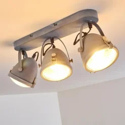 hofstein Plafonnier Butikon Gris, 3 lumières* Spots Et Projecteurs