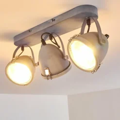 hofstein Plafonnier Butikon Gris, 3 lumières* Spots Et Projecteurs