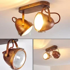 hofstein Plafonnier Butikon Rouille, 2 lumières