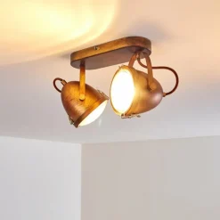 hofstein Plafonnier Butikon Rouille, 2 lumières