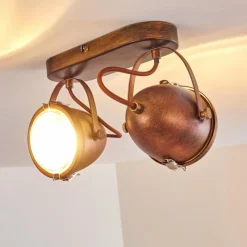 hofstein Plafonnier Butikon Rouille, 2 lumières