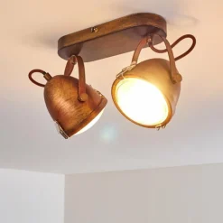 hofstein Plafonnier Butikon Rouille, 2 lumières